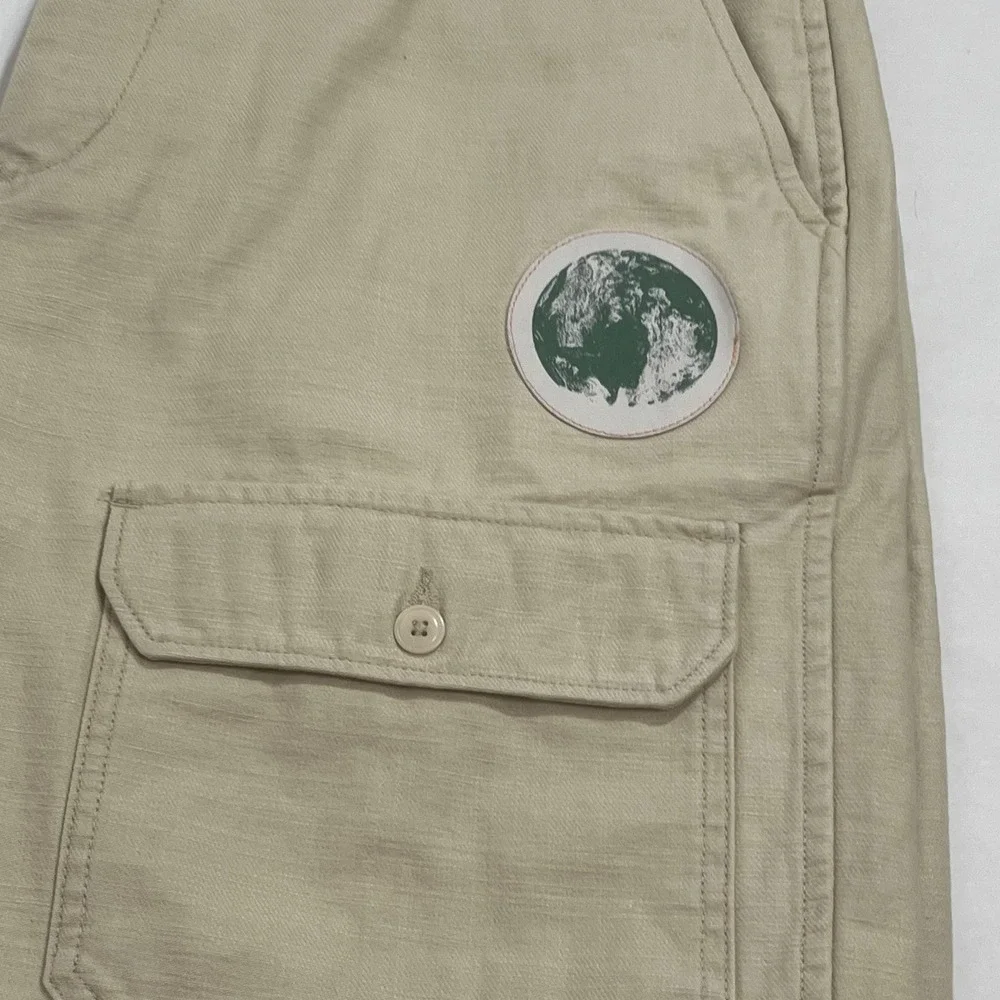 The North Face Valley Cargo Shorts Men 36 Tan Relaxed Fit Reef Waters Patch